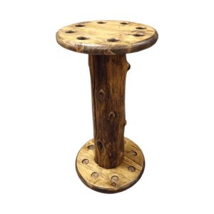 Rustic Log Cue Stand