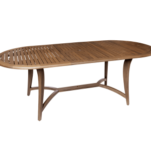 TOPAZ 65-87″ OVAL BUTTERFLY EXTENSION DINING TABLE